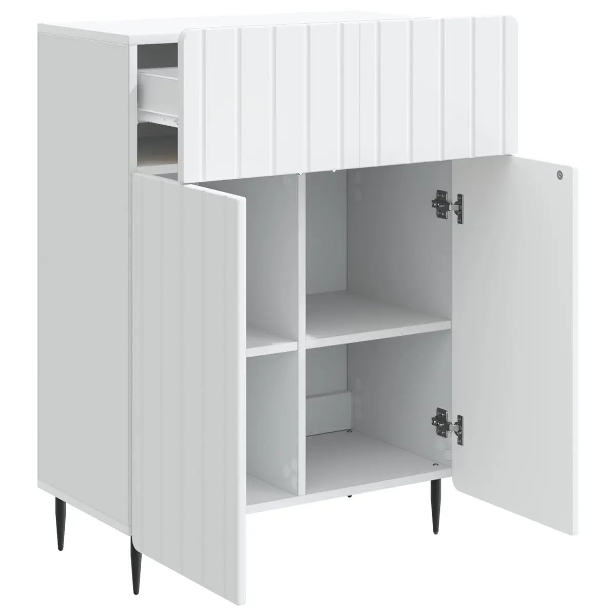 White Sideboard Modern Storage Cabinet Living Room Dining Furniture Engineered