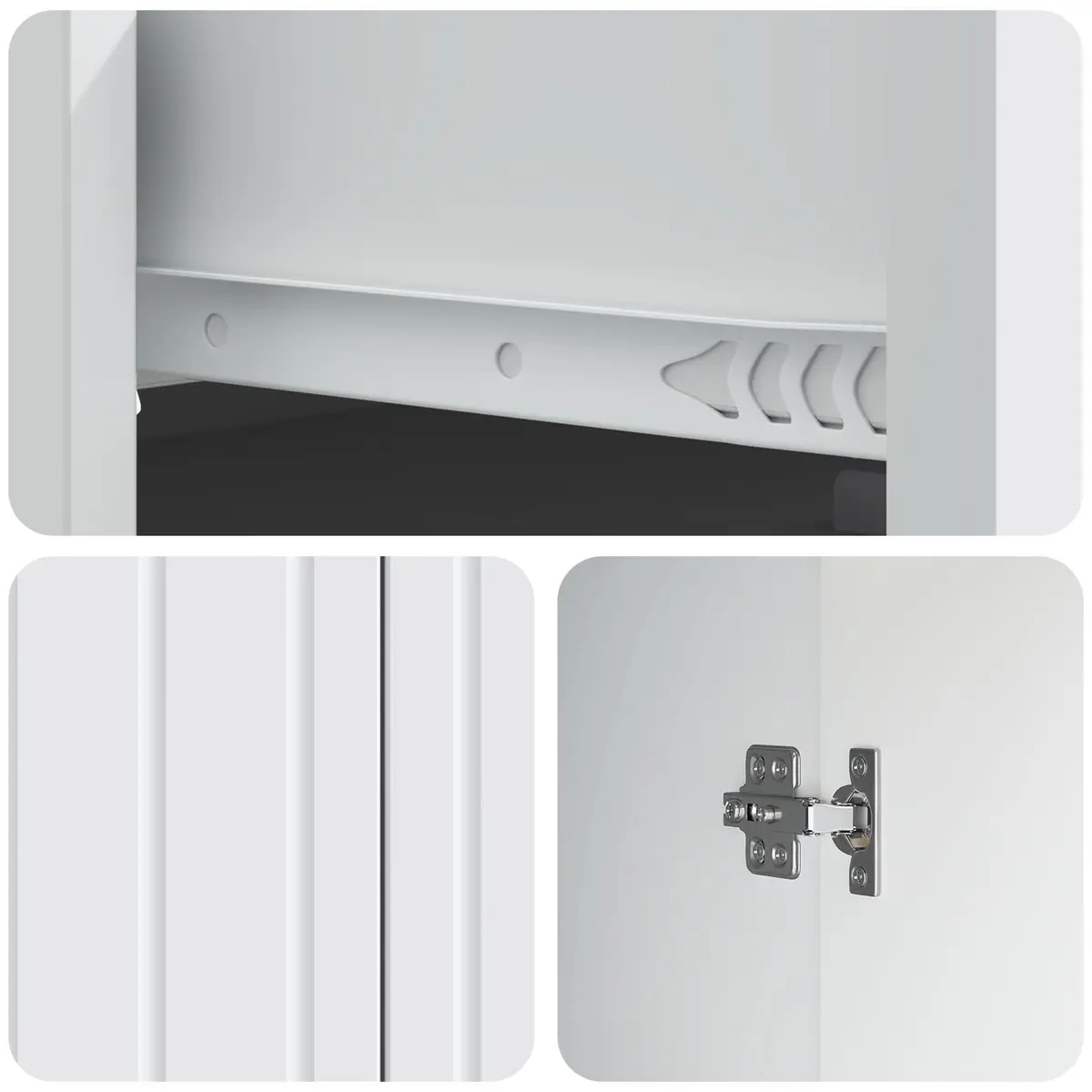 White Sideboard Modern Storage Cabinet Living Room Dining Furniture Engineered