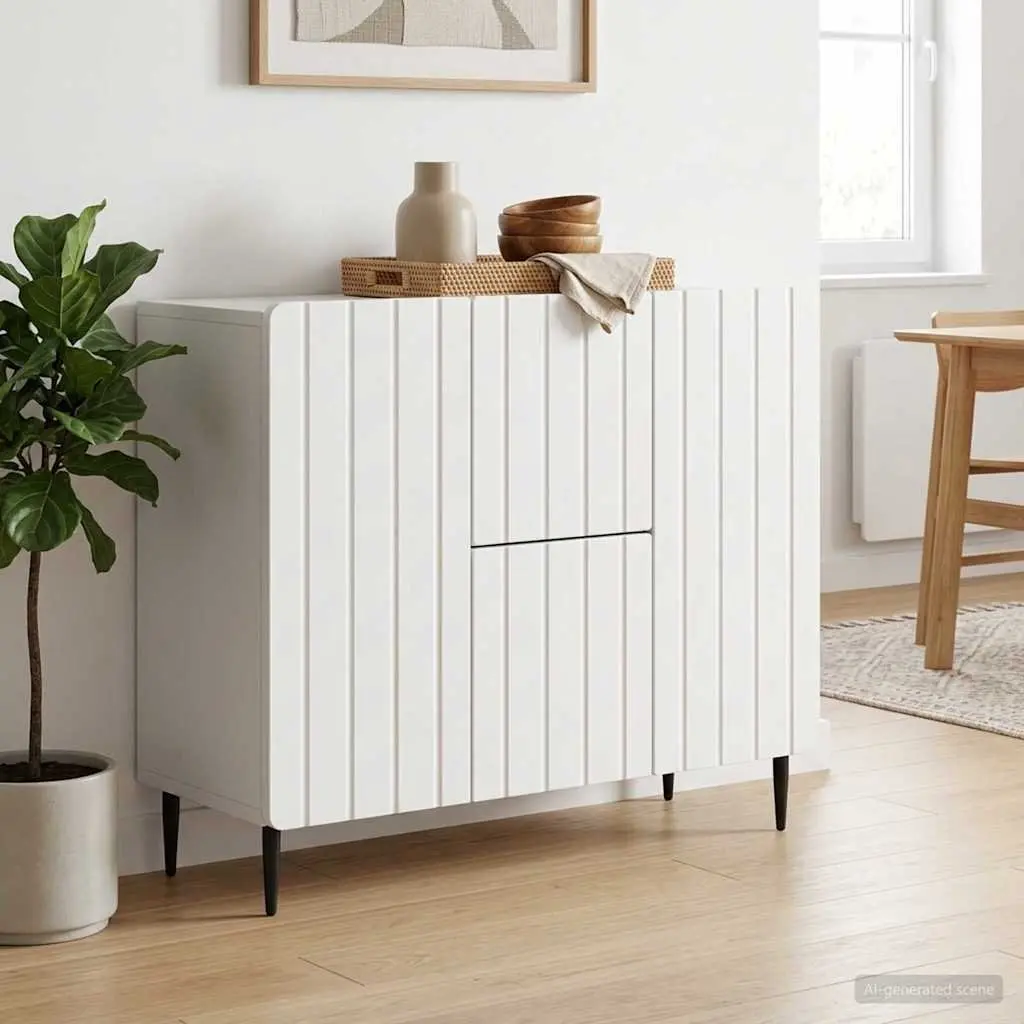 White Modern Storage Sideboard Cabinet