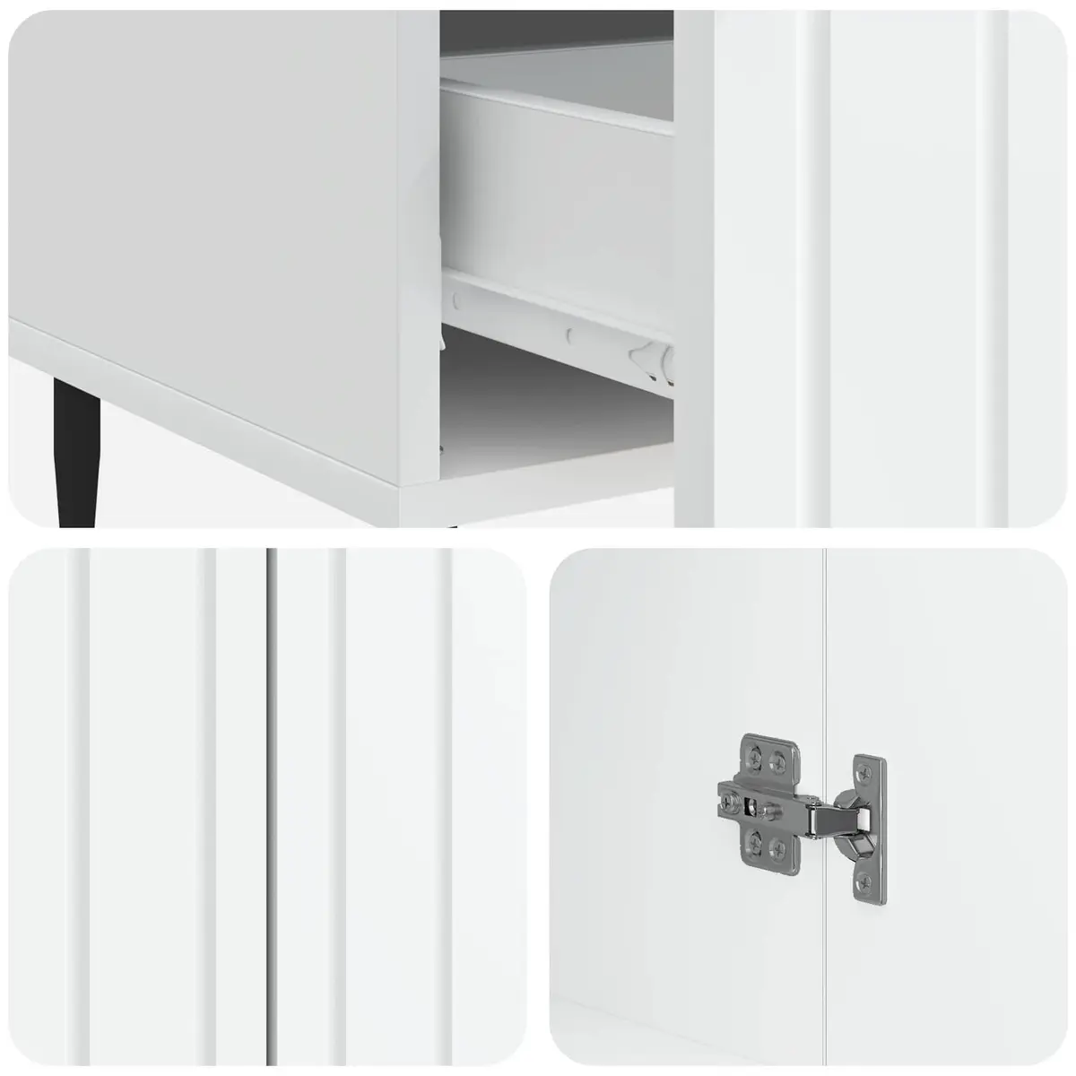 Sideboard Storage Cabinet for Dining Room and Living Space 66x34.5x97cm Modern Engineered Wood