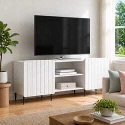 Dimensions and Specs: White Modern TV Cabinet 150 x 31 x 52 cm