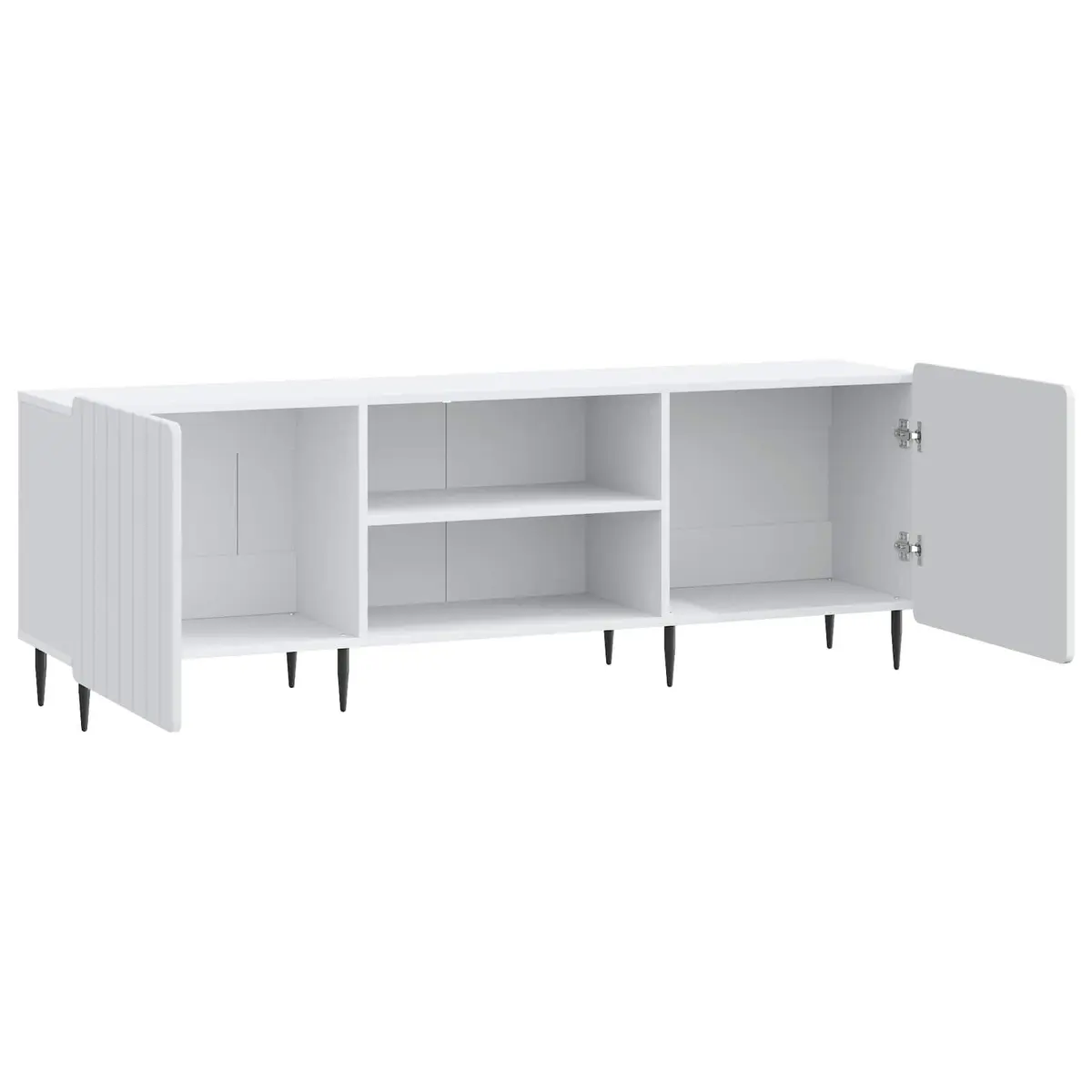 TV Cabinet for Living Room White Modern Entertainment Unit 150 x 31 x 52 cm