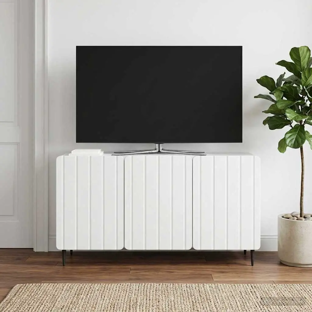TV Cabinet for Living Room White Modern Storage Unit 99 x 34.5 x 52 cm