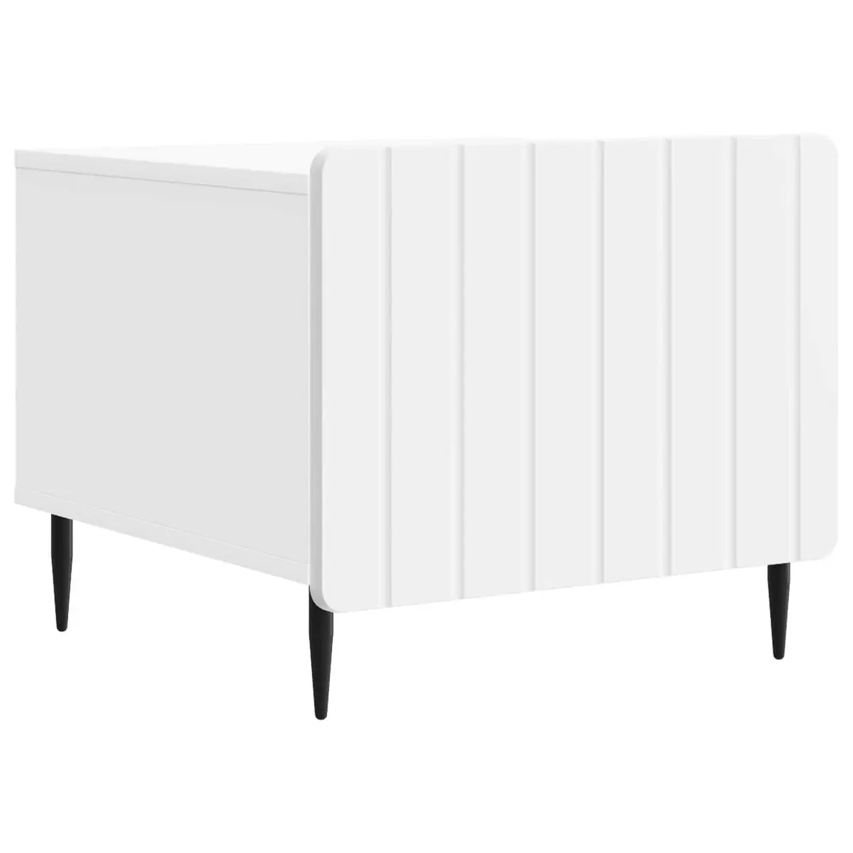 Coffee Table for Living Room Dual-Level White Engineered Wood