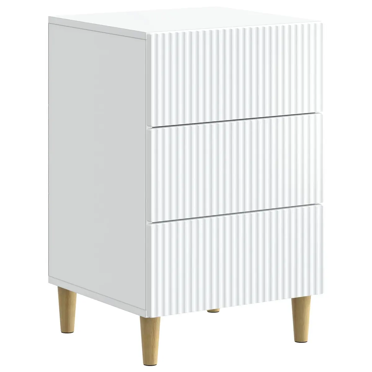 Bedside Cabinet White Bedroom Nightstand Side Table 43 x 41 x 66.5 cm