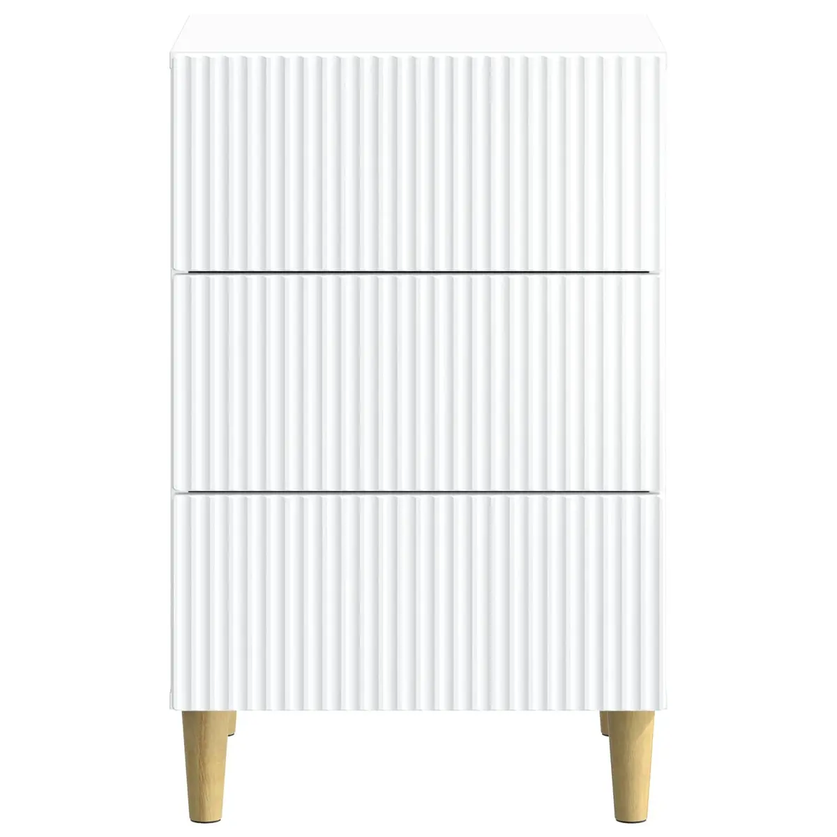 Bedside Cabinet White Bedroom Nightstand Side Table 43 x 41 x 66.5 cm