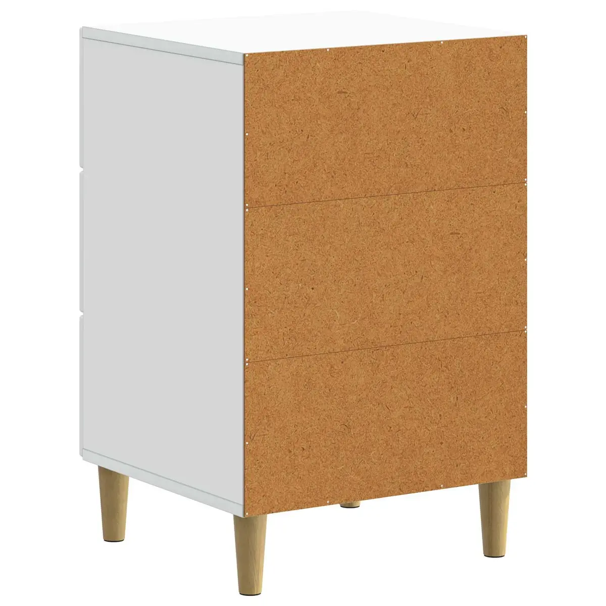 Bedside Cabinet White Bedroom Nightstand Side Table 43 x 41 x 66.5 cm