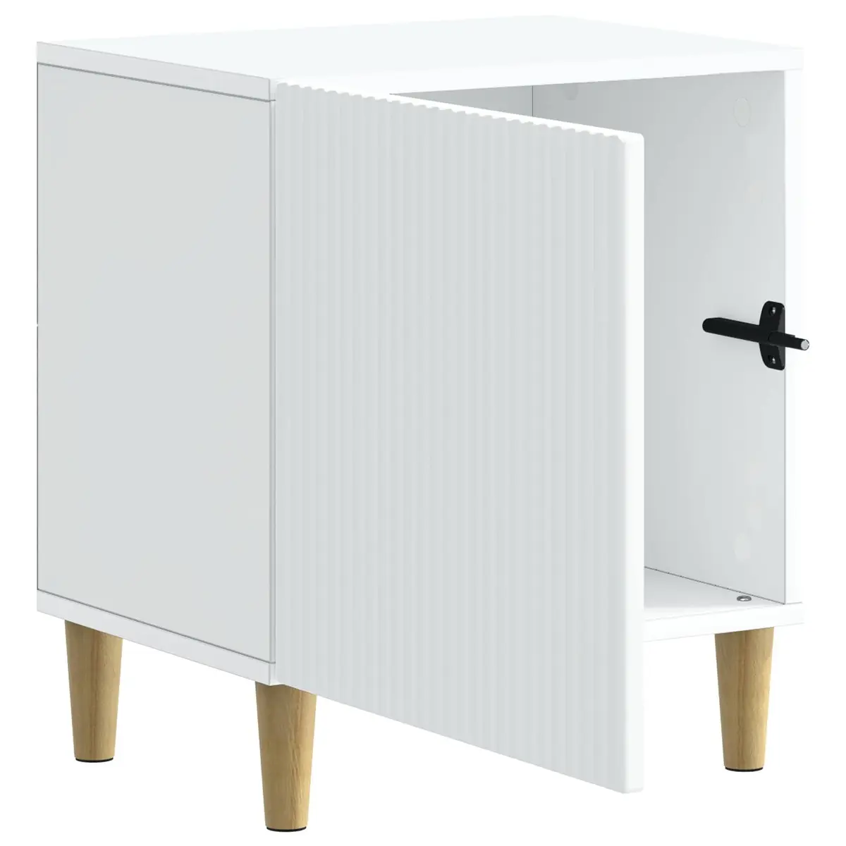 43 x 34.5 x 50 cm White Engineered Wood Nightstand