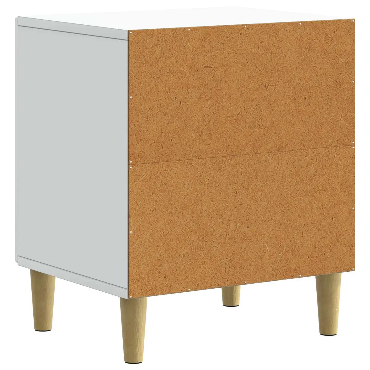 43 x 34.5 x 50 cm White Engineered Wood Nightstand