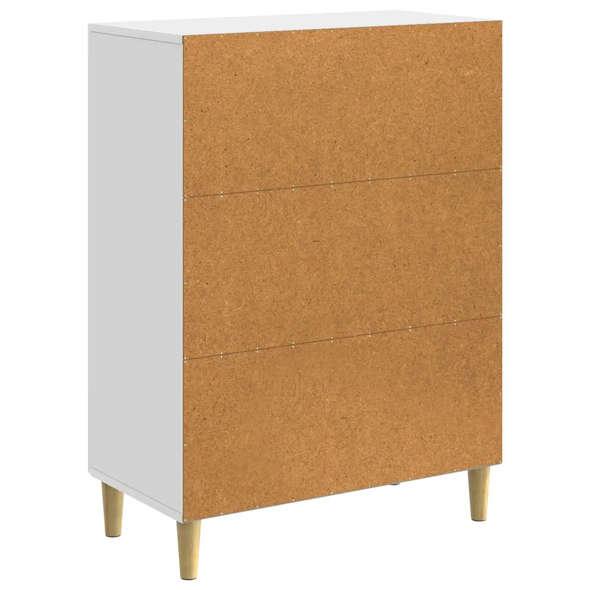 White Storage Cabinet 66cm Wide x 90cm Tall, Engineered Wood