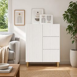 Specifications for White Storage Cabinet: 66x34.5x90 cm