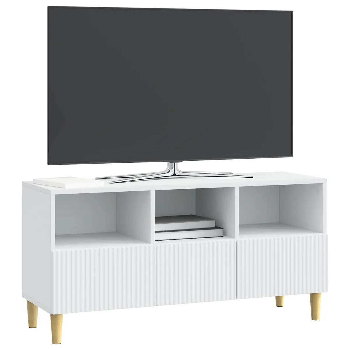 TV Cabinet for Lounge White Engineered Wood 102 x 34.5 x 50 cm