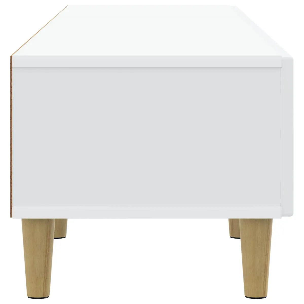 TV Cabinet with Drawer for Living Room White 147 x 34.5 x 30 cm
