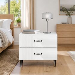 Specifications of the White Bedside Cabinet 62 x 34.5 x 47.5 cm