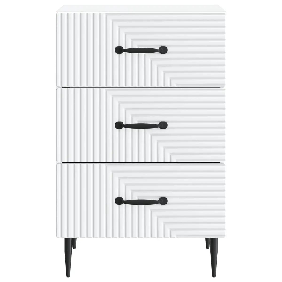 Bedside Cabinet White Nightstand with Drawer Storage Bedroom 43 x 41 x 66.5 cm