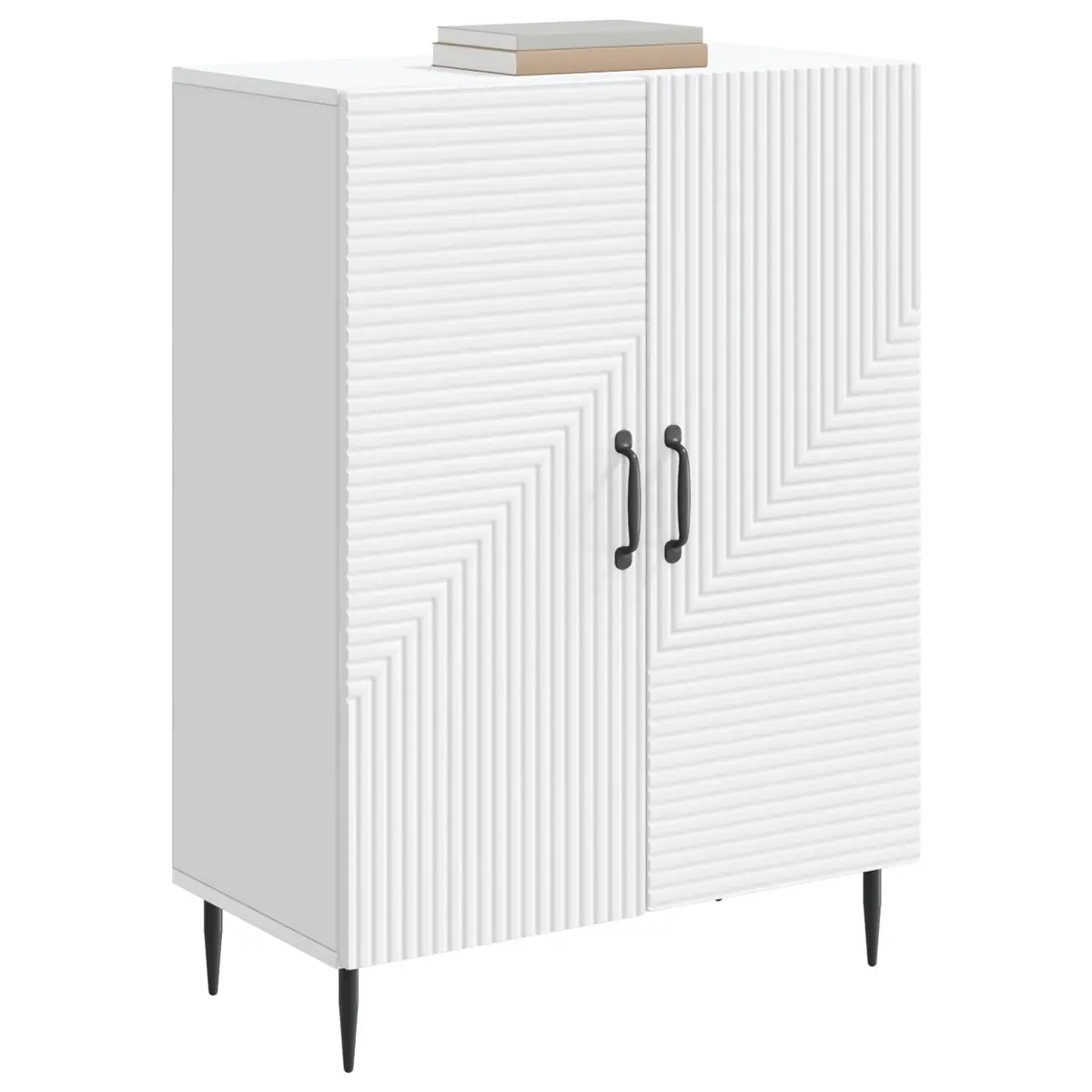 Sideboard White Modern Storage Cabinet Living Room Dining 66 x 34.5 x 89.5 cm