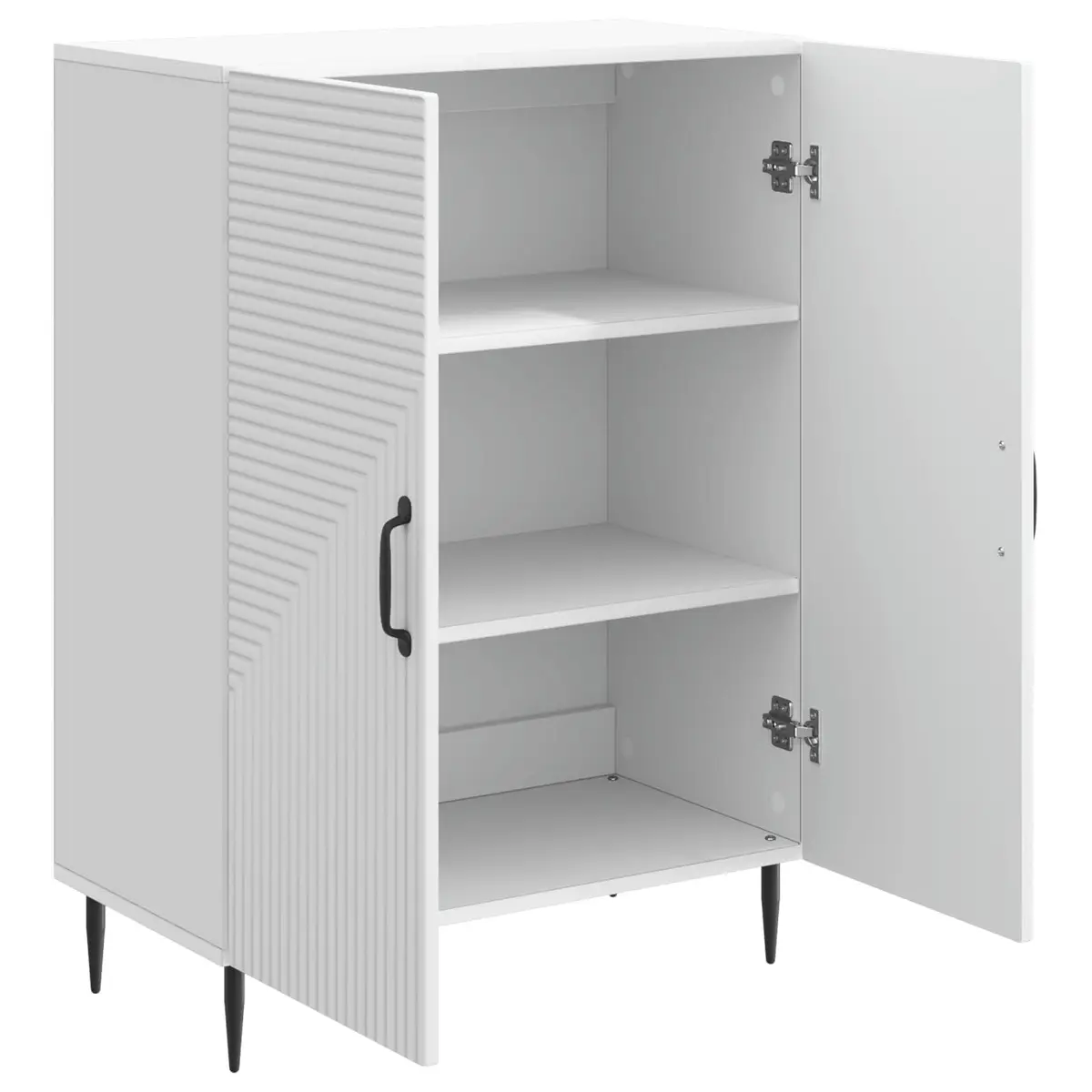 Sideboard White Modern Storage Cabinet Living Room Dining 66 x 34.5 x 89.5 cm