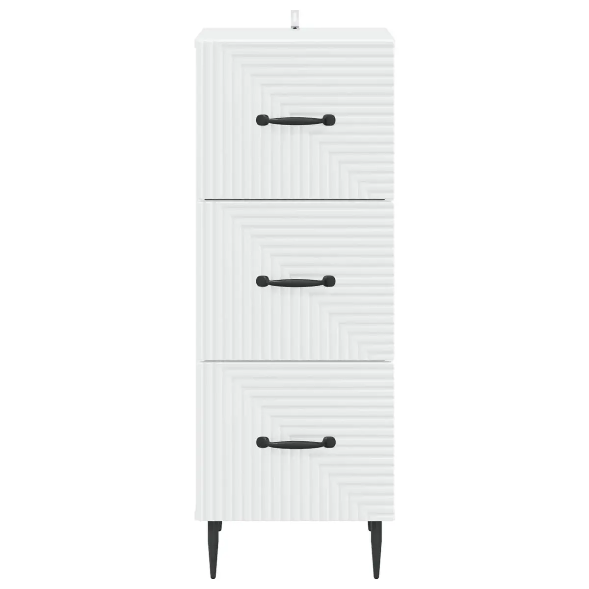 Drawer Cabinet Storage Unit for Bedroom Living Room 33 x 34.5 x 89.5 cm White