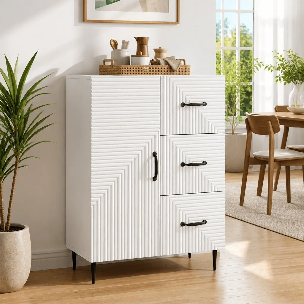 White Sideboard with Storage
