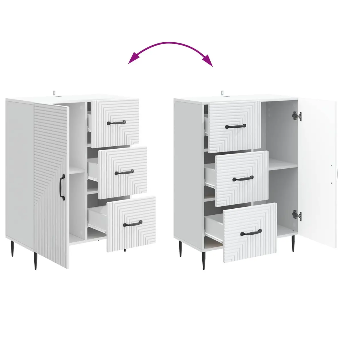 White Sideboard with Storage