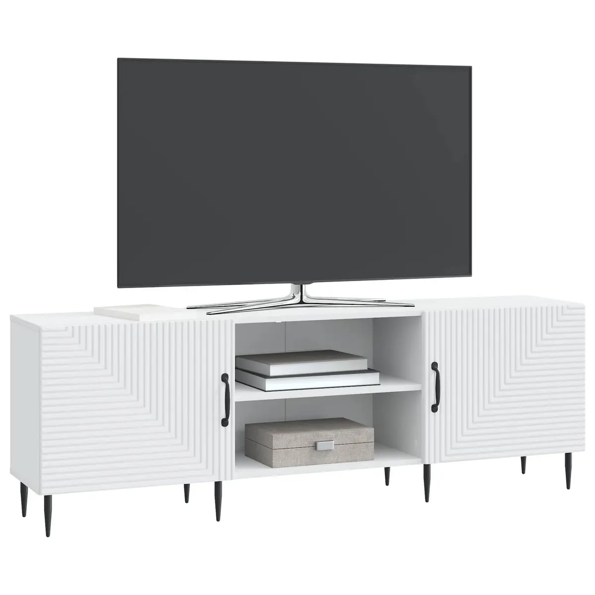 TV Cabinet for Living Room White Engineered Wood 150 x 31 x 50 cm