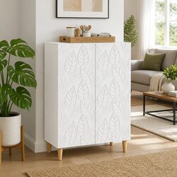 White Sideboard Cabinet Specifications: 66 x 34.5 x 90 cm