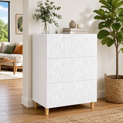 Drawer Cabinet Dimensions: 66 x 34.5 x 90 cm, White Finish
