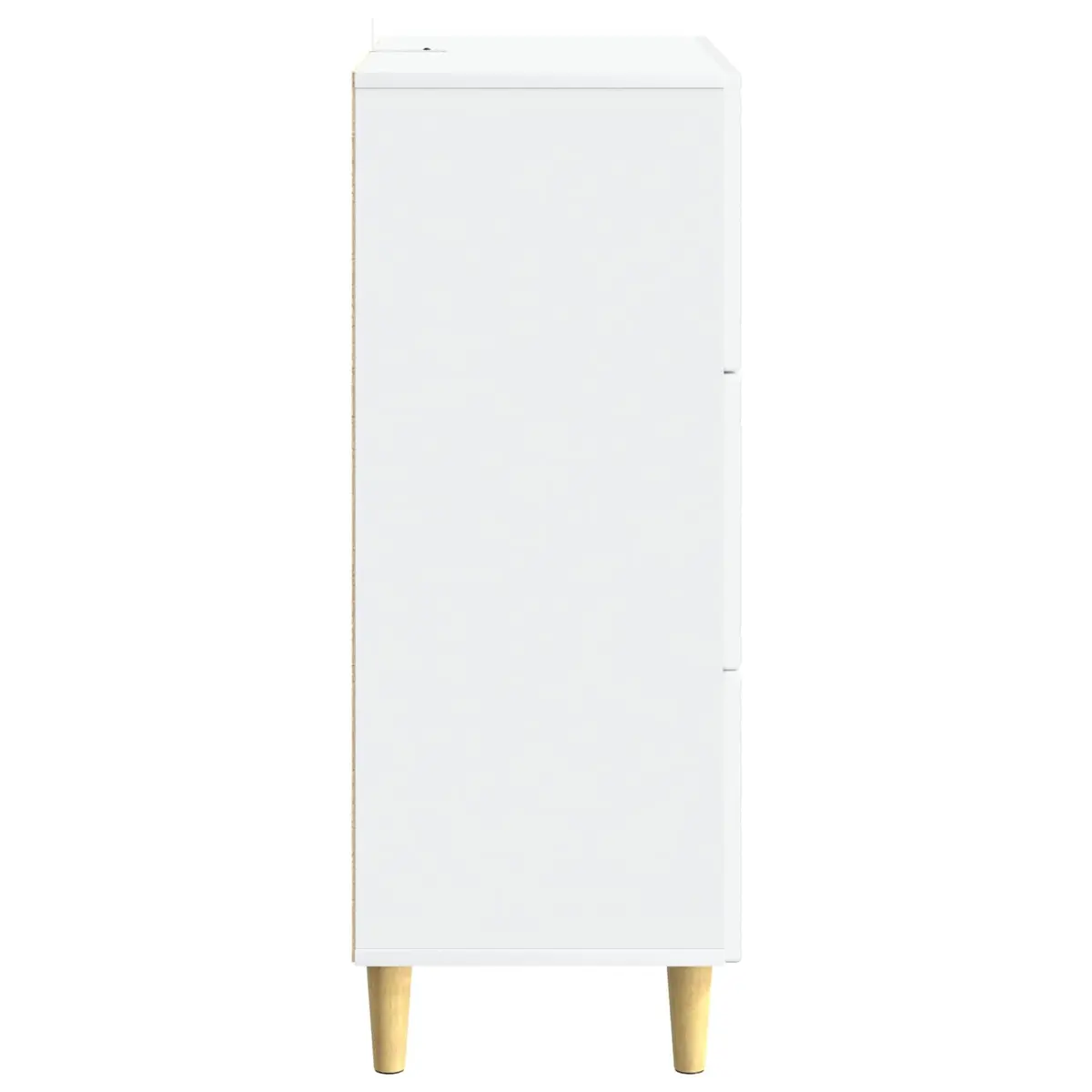 Drawer Cabinet Storage Living Room White Rectangular Engineered Wood 66 x 34.5 x 90 cm