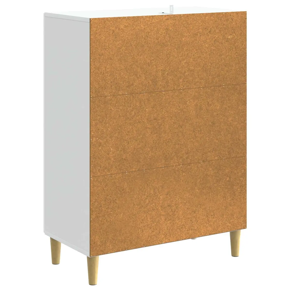 Drawer Cabinet Storage Living Room White Rectangular Engineered Wood 66 x 34.5 x 90 cm