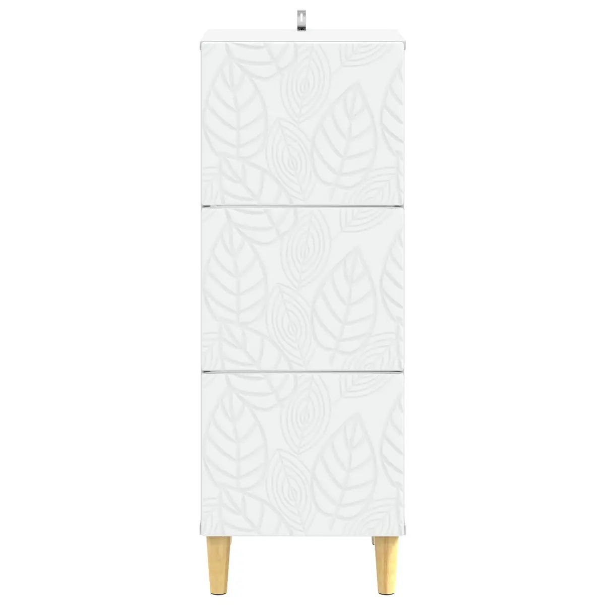 Drawer Cabinet White Storage Unit with Engineered Wood Frame Hallway Living