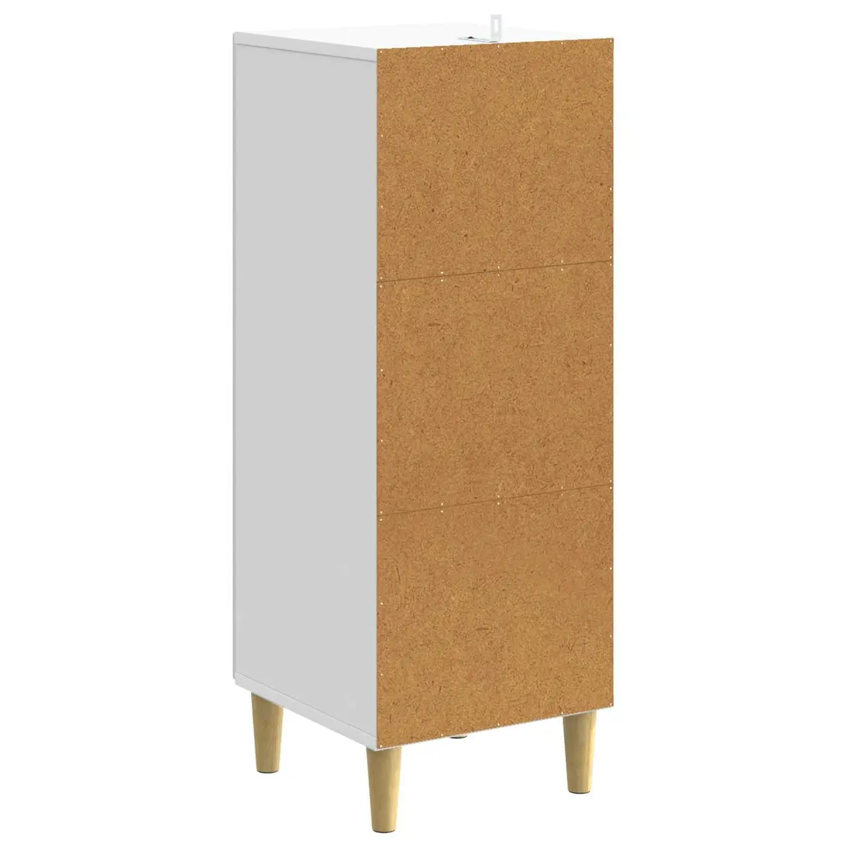 Drawer Cabinet White Storage Unit with Engineered Wood Frame Hallway Living