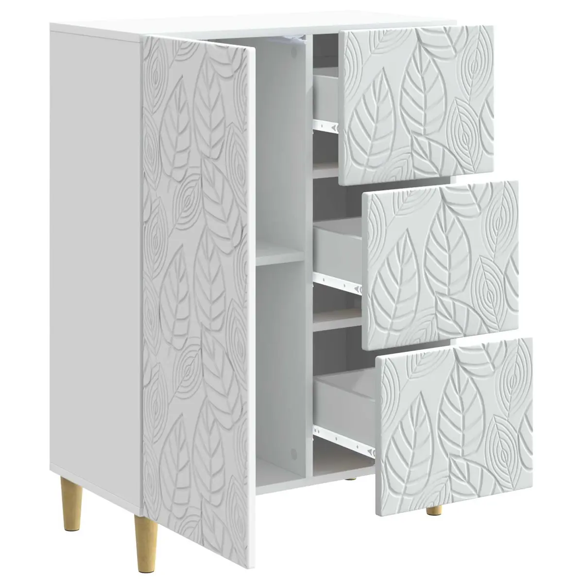 Sideboard Storage Cabinet for Living Room 66x34.5x90cm Engineered Wood Vintage