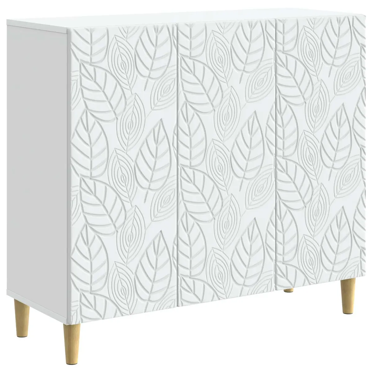 Sideboard White Living Room 89 x 34.5 x 80 cm Storage Cabinet