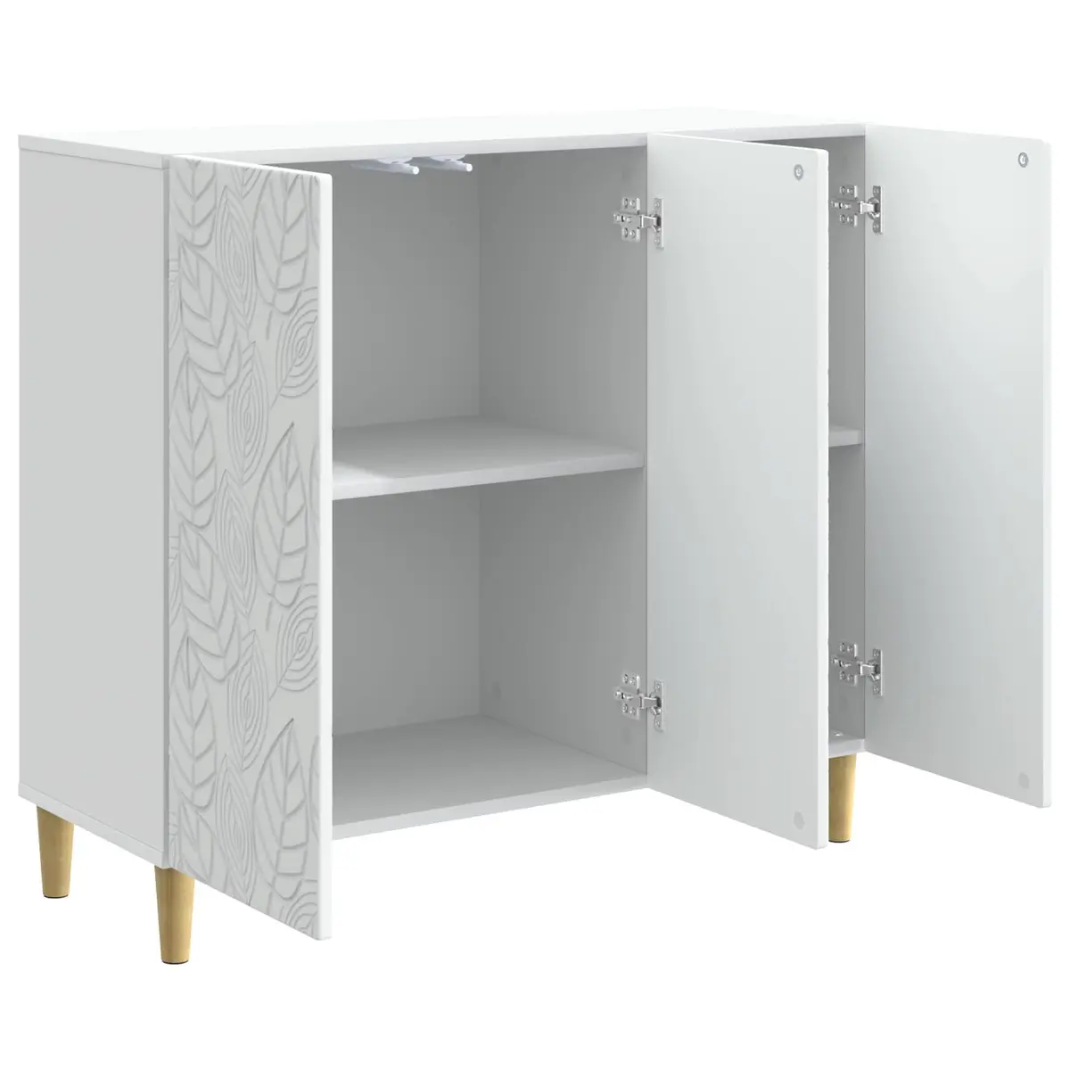 Sideboard White Living Room 89 x 34.5 x 80 cm Storage Cabinet