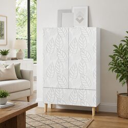 Sideboard White 66x34.5x95cm Modern Furniture Storage Cabinet Rectangular