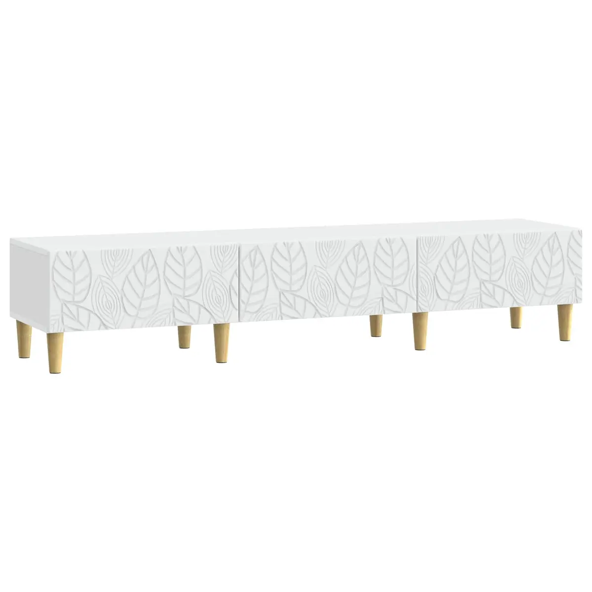 TV Cabinet Lounge 147 x 34.5 x 30 cm White Engineered Wood Storage Unit