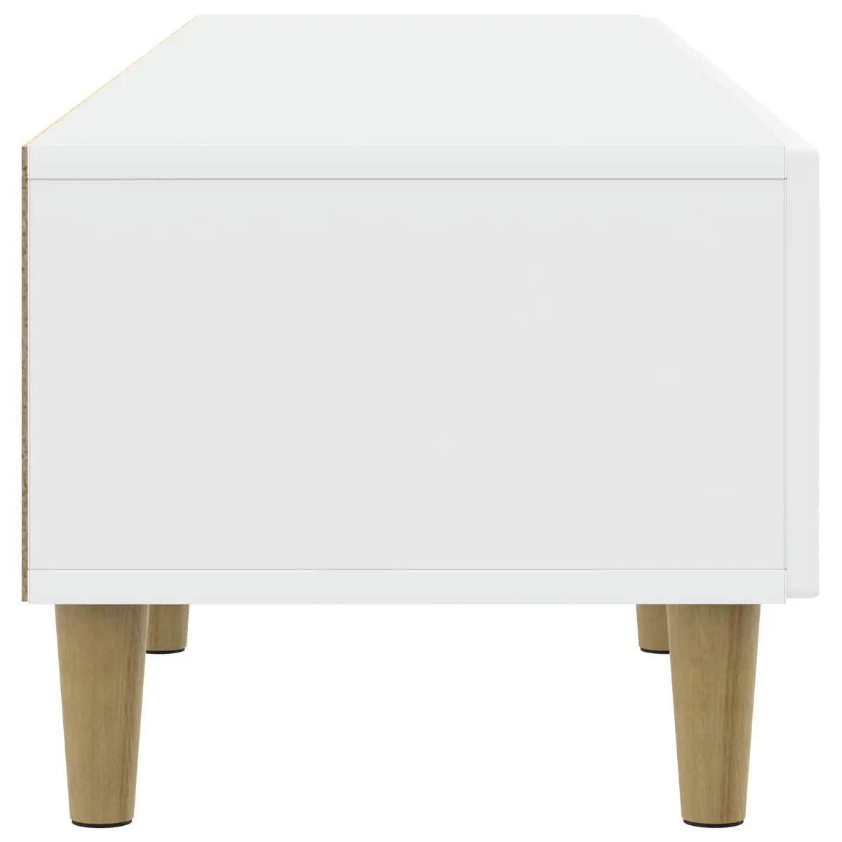 TV Cabinet Lounge 147 x 34.5 x 30 cm White Engineered Wood Storage Unit