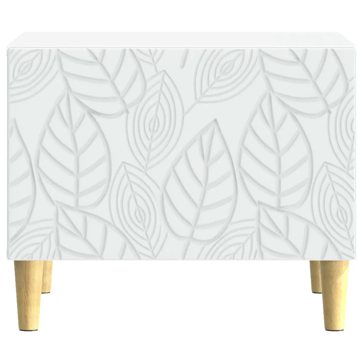 Coffee Table Living Room White Engineered Wood Storage Drawer 50 x 49 x 40 cm