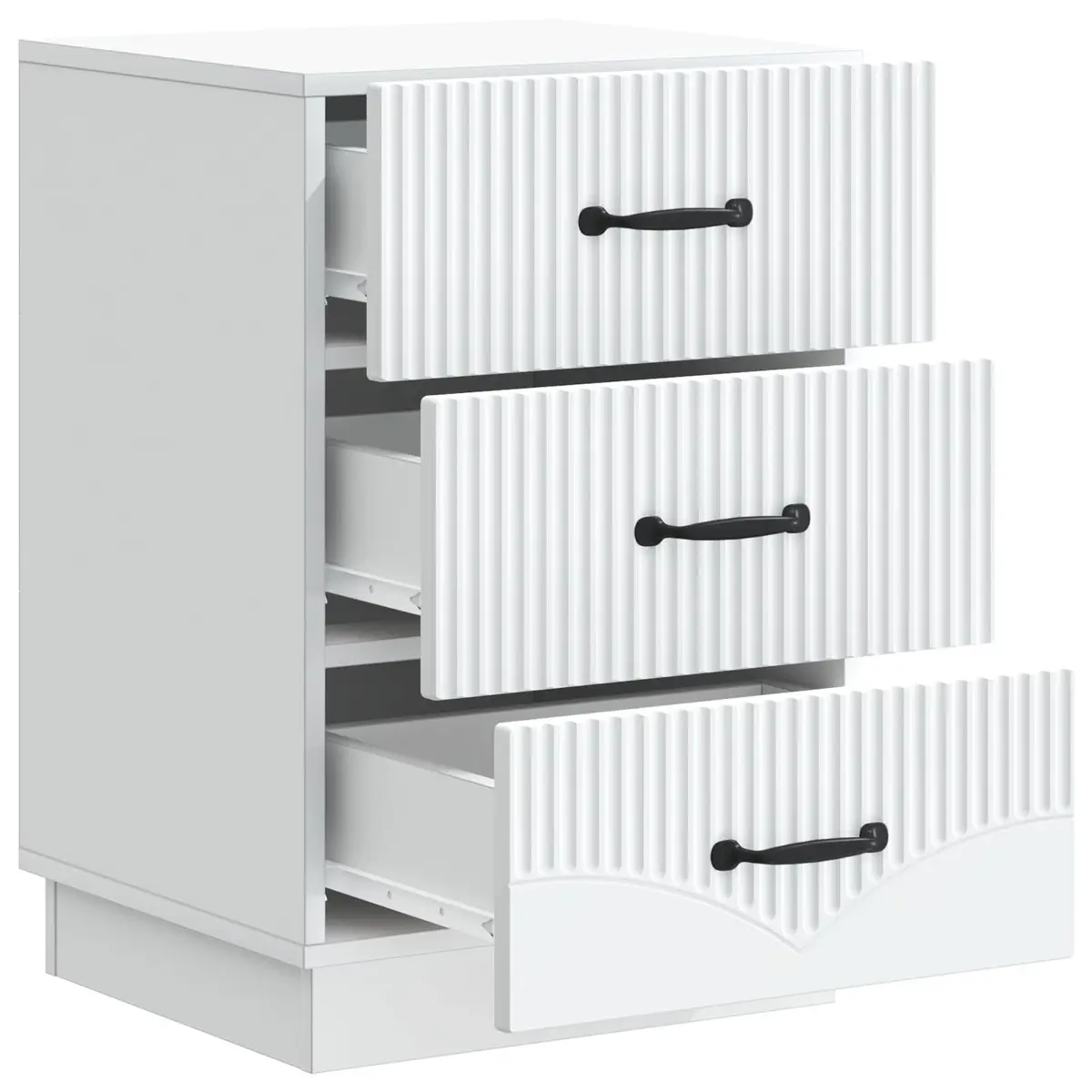 White Engineered Wood Nightstand
