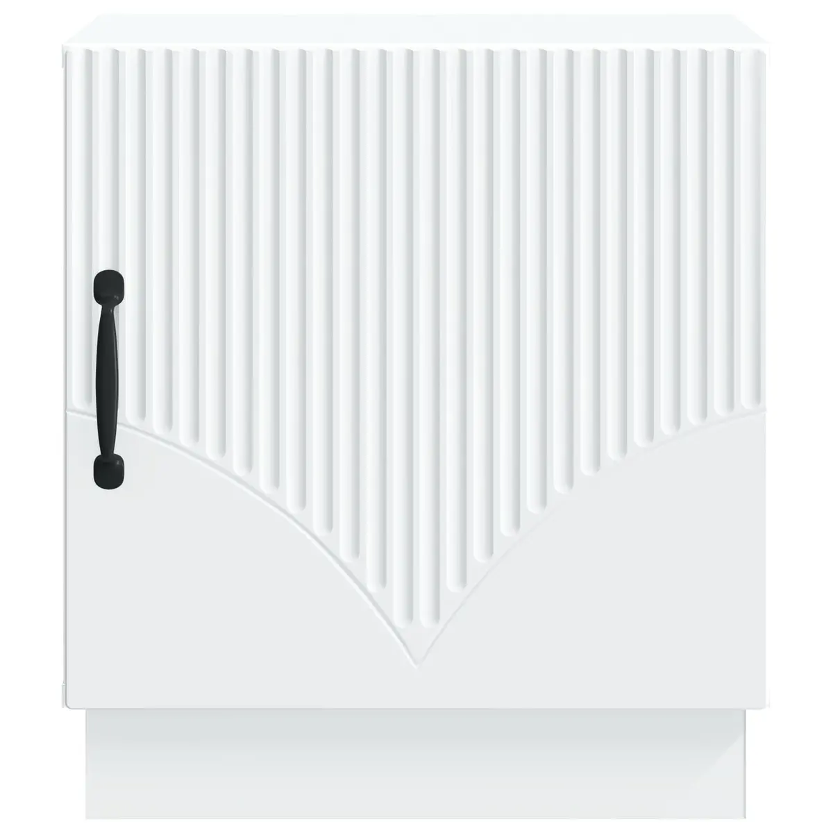 43 x 34.5 x 47 cm White Bedside Table with Storage