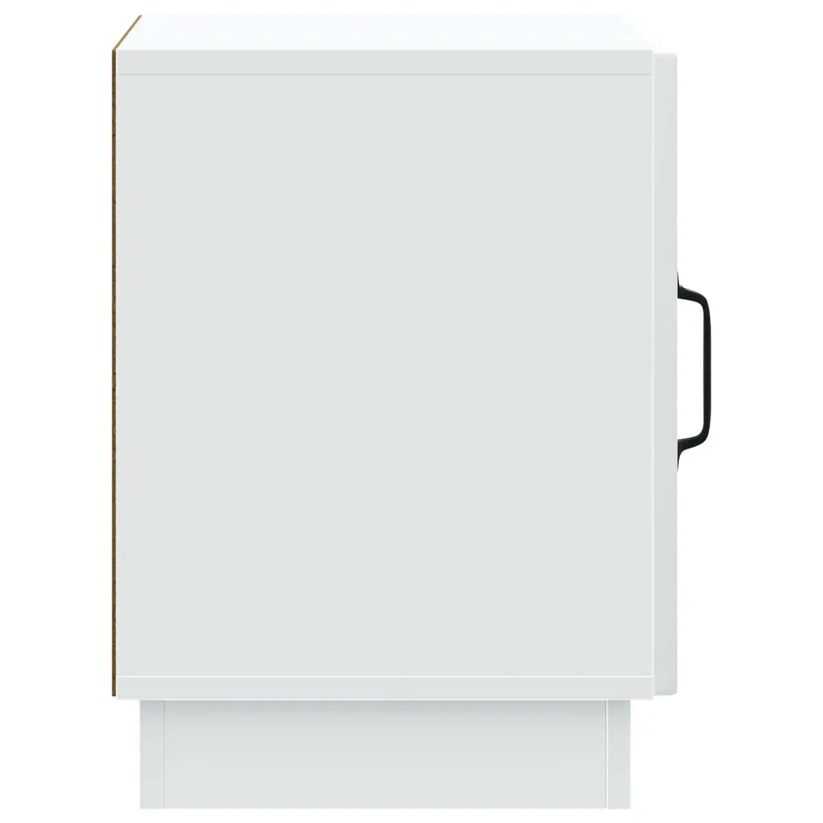 43 x 34.5 x 47 cm White Bedside Table with Storage
