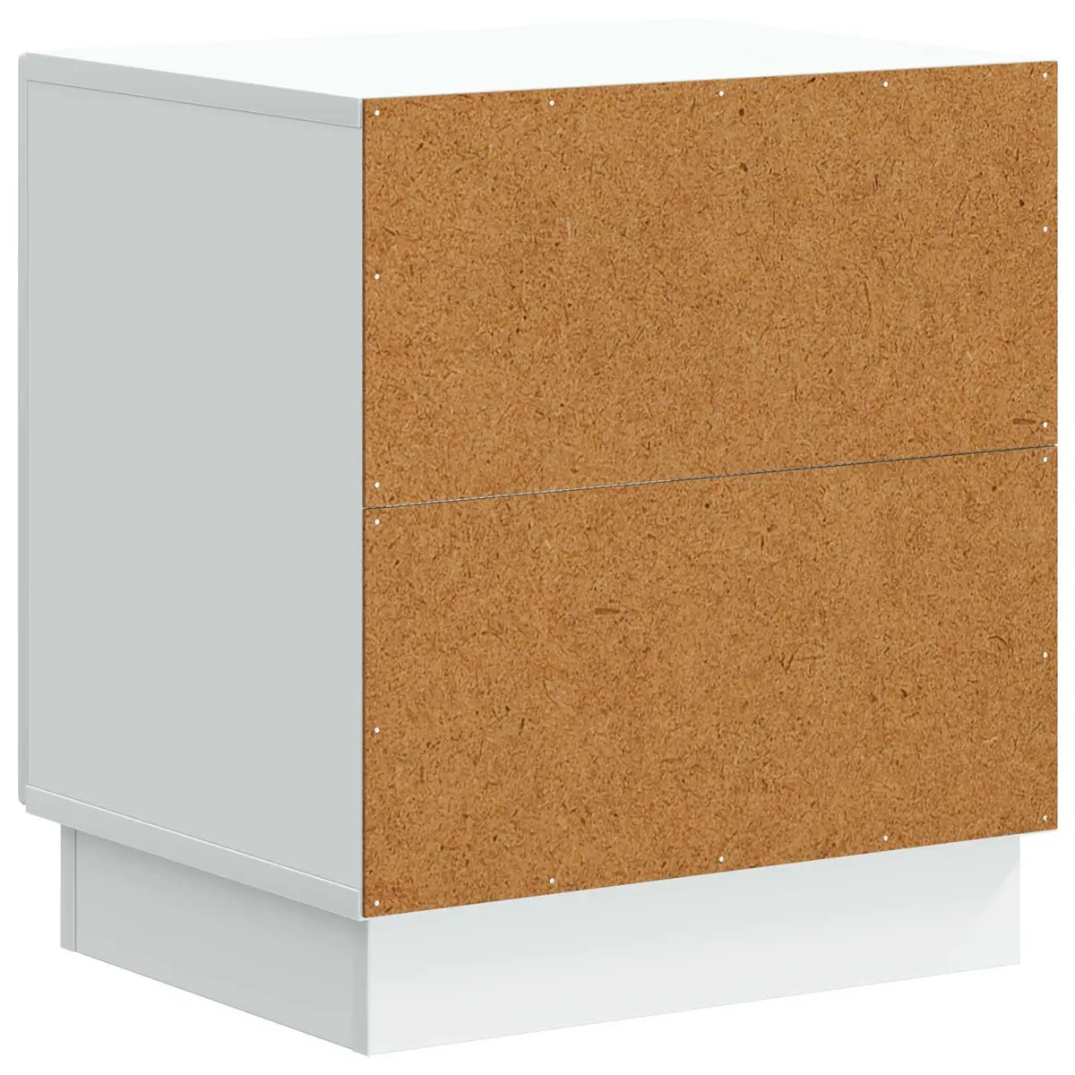 43 x 34.5 x 47 cm White Bedside Table with Storage