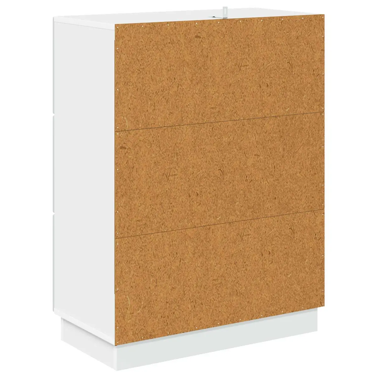 Drawer Cabinet White for Home Office 66 x 34.5 x 87 cm Storage Cupboard with Lockable Doors