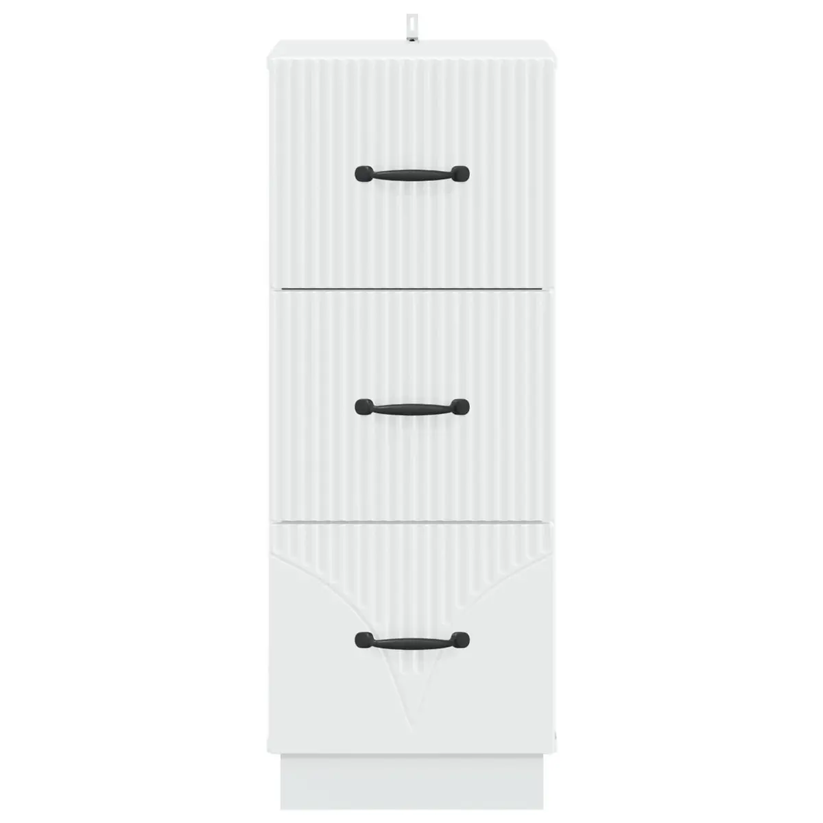 Drawer Cabinet White Storage Furniture Engineered Wood 33x34.5x87cm Bedroom