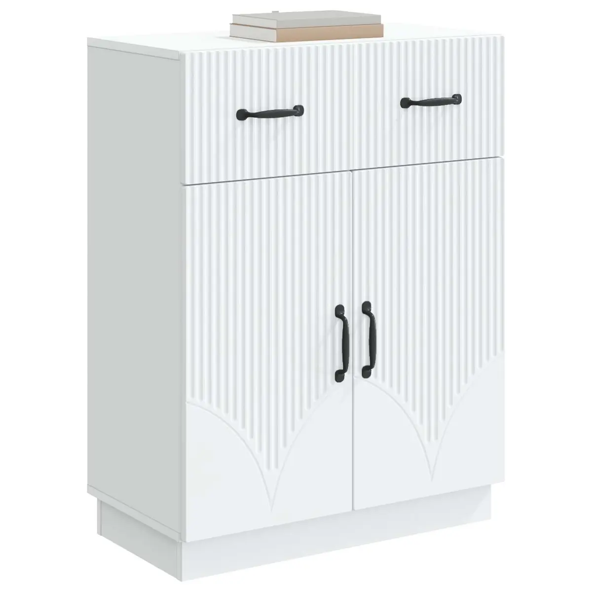 Sideboard for Living Room Dining Area Hallway White 66 x 34.5 x 87 cm Storage Cabinet Buffet with Shelves Doors