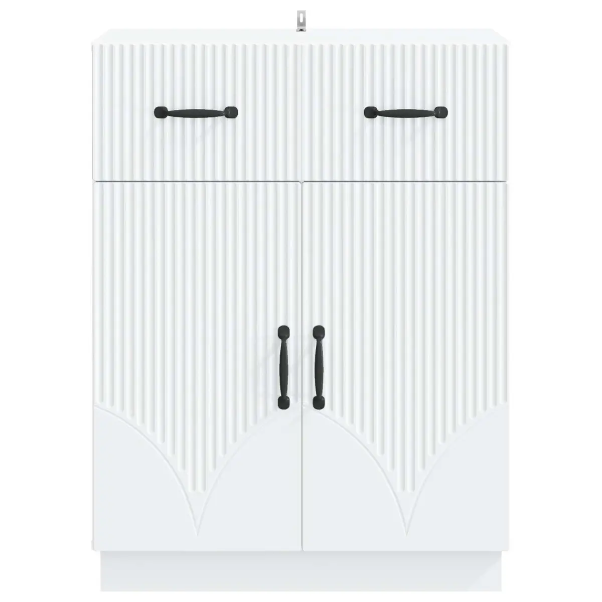 Sideboard for Living Room Dining Area Hallway White 66 x 34.5 x 87 cm Storage Cabinet Buffet with Shelves Doors