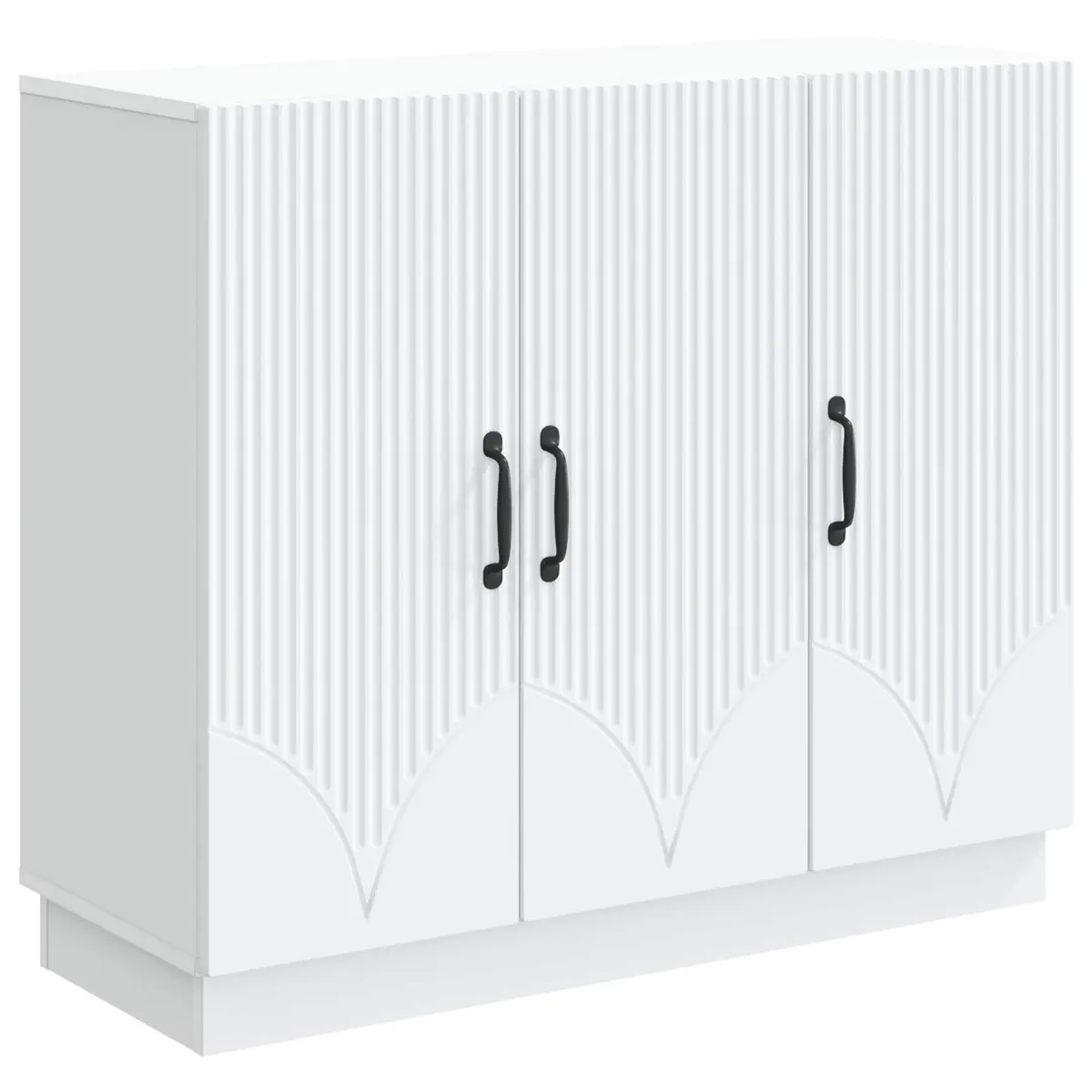 White Sideboard Modern Storage Cabinet Buffet Dining Room Furniture Engineered
