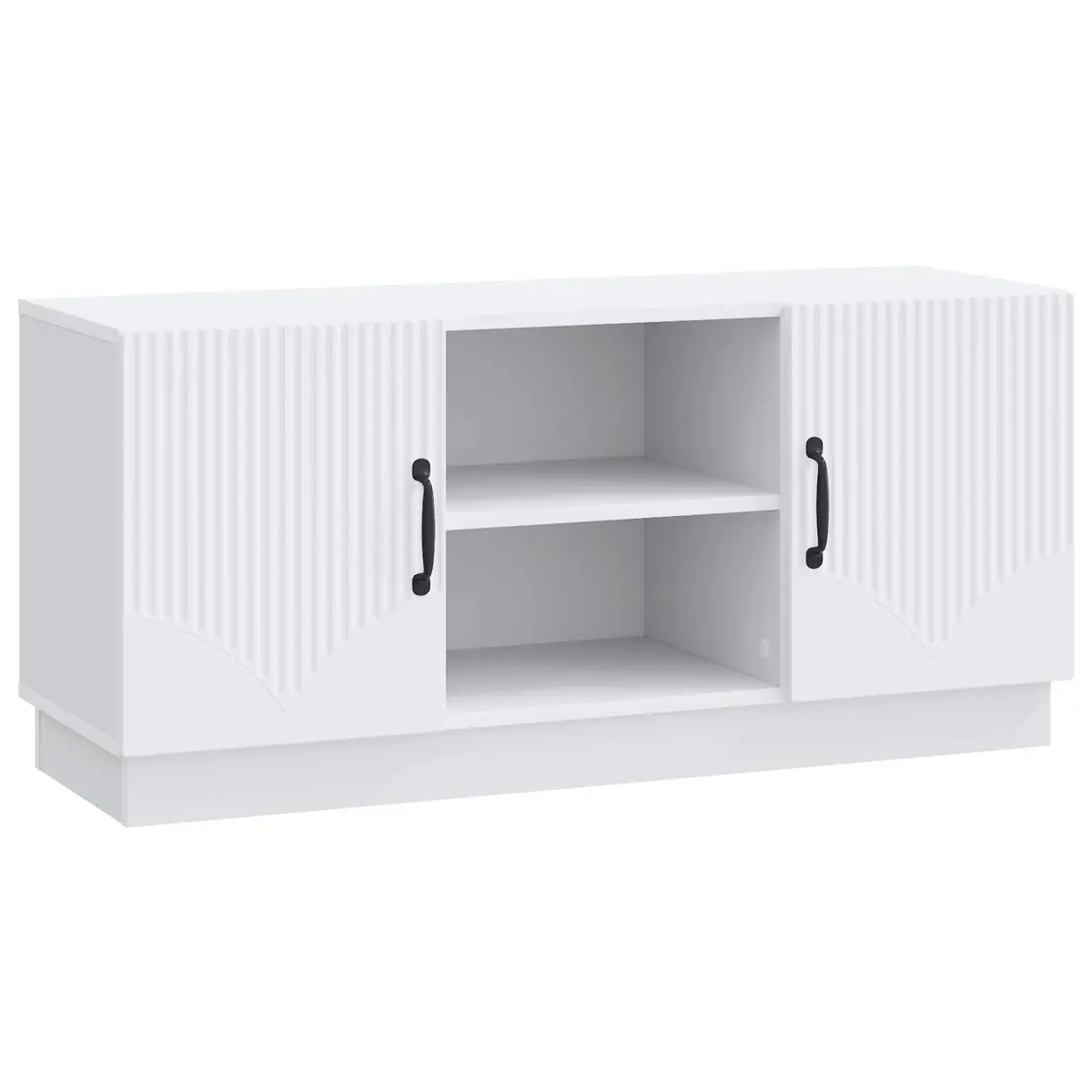 White TV Cabinet Entertainment Centre for Living Room 102 x 34.5 x 47 cm