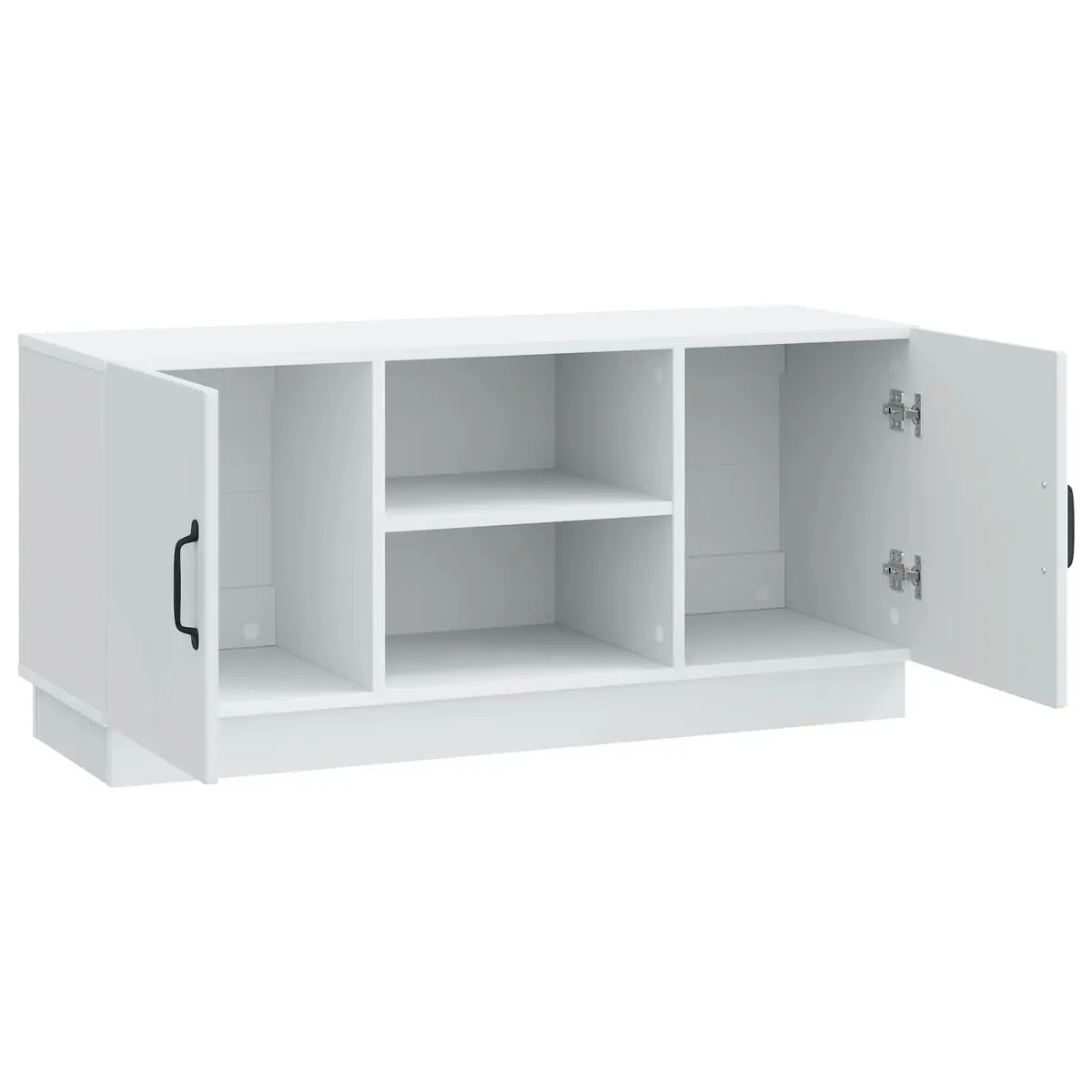 White TV Cabinet Entertainment Centre for Living Room 102 x 34.5 x 47 cm