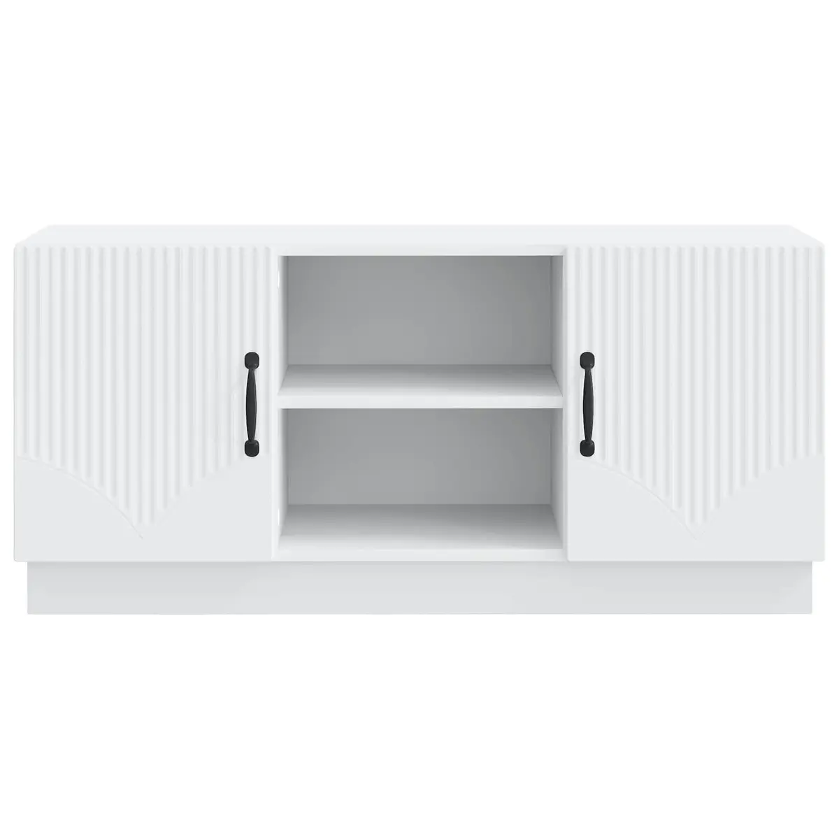White TV Cabinet Entertainment Centre for Living Room 102 x 34.5 x 47 cm